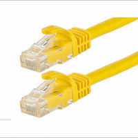Acconet CAT6 Yellow Patch Lead 0.5m - High-Speed Ethernet Cable for Network Connections, CAT6-FLY-0.5-YELLOW