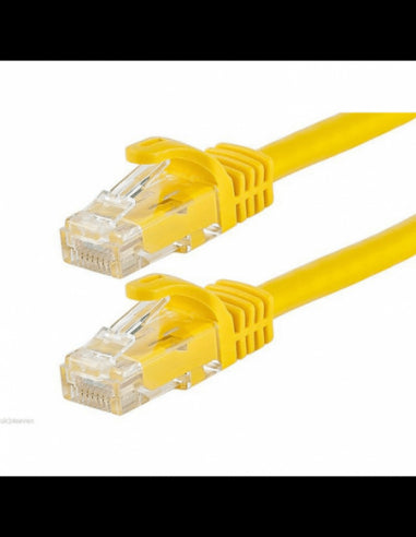 Acconet CAT6 Yellow Patch Lead 0.5m - High-Speed Ethernet Cable for Network Connections, CAT6-FLY-0.5-YELLOW