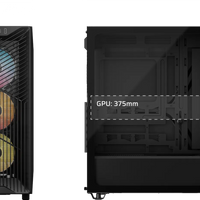 3200D RS ARGB Mid-Tower PC Case; 3x RS120 ARGB fans incl - Smoke.