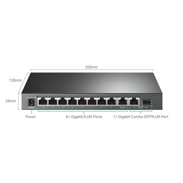 TP-Link 10-Port Gigabit PoE+ Easy Smart Switch | TL-SG1210MPE-TP-SG1210MPE