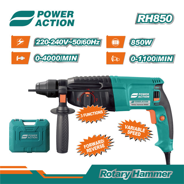 RH850 800W Power Action hammer drill RH850