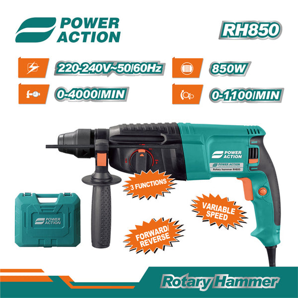 RH850 800W Power Action hammer drill RH850