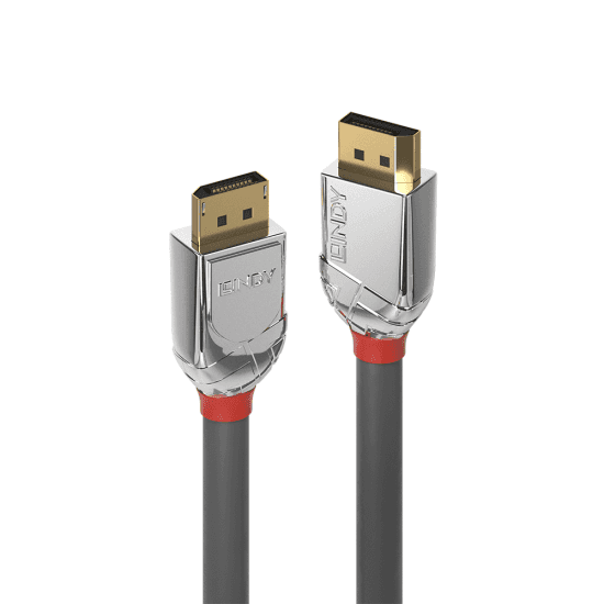LINDY 5M DISPLAYPORT M TO M CROMO CABLE (41534) - CAB-DISPLAYMM-5M-CL