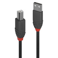 LINDY 5M USB2.0 AM TO BM CABLE - ANTHRA (36675) - CAB-USB-5M-AMBM-L