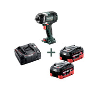 Metabo Cordless Impact Wrench 18V SSW 18 LTX 800 BL - 602403840 + 2 x 5.5Ah batteries - 625368000 + ASC 145 Charger 627378000 -  in Case Set