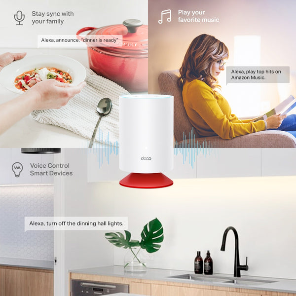 TP-Link Deco X20 Voice AX1800 router Whole Home Mesh System with Smart Speaker-TP-DECOX20VOICE-3P