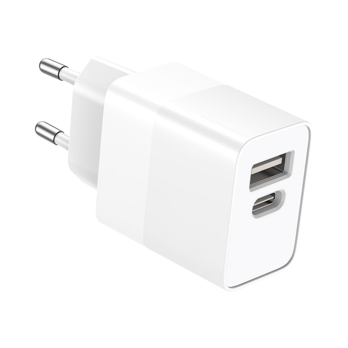 USB+C ADAPTOR - USB+TYPE-C ADAPTOR 5V 3.0A - USB-2P-CHARGE-EURO-L
