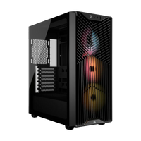 3200D RS ARGB Mid-Tower PC Case; 3x RS120 ARGB fans incl - Black.