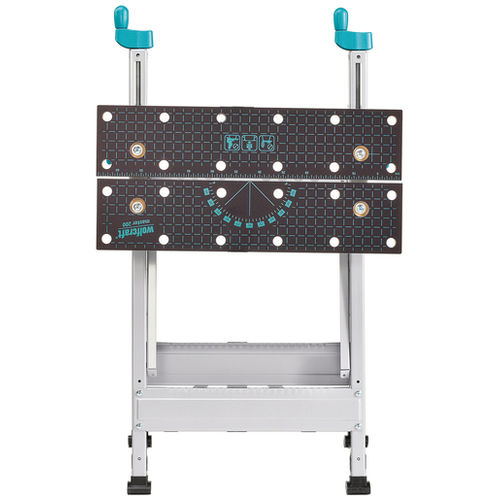 WOLFCRAFT MASTER 200 Clamping & Working Table: Folding, Multi-Purpose Workbench with MDF Top, Integrated Tool Ledge & Adjustable Clamps