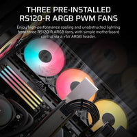 3500X RS-R ARGB Tempered Glass Mid-Tower PC Case; Black