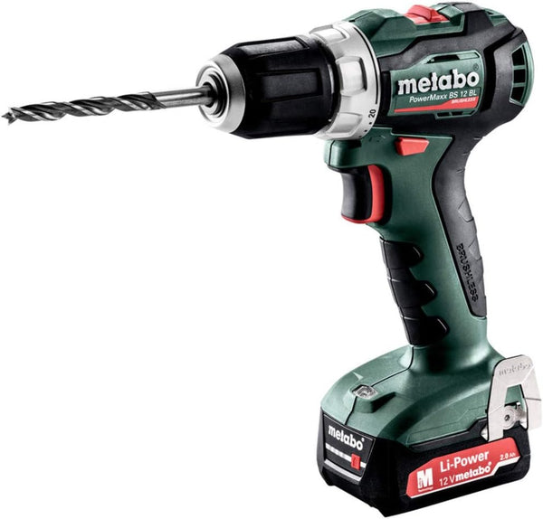 Metabo PowerMaxx BS 12 BL Cordless Drill 12 V 2x Li-Ion Charger SC 30 MetaBOX 118 601038500