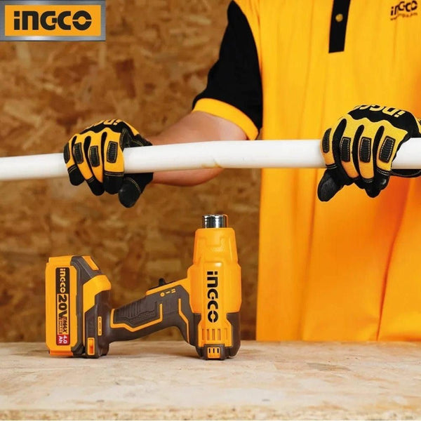 Ingco | Cordless Heat Gun 20V with 3 Nozzle and Scraper  - HGLI2003