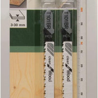 Bosch T101BR Jigsaw Blades: Clean Wood Cuts, 2-Pack, HCS Steel, Compatible with Black&Decker, Makita & More.