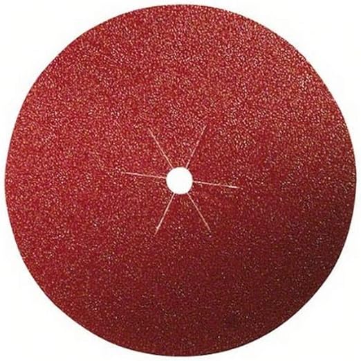 Bosch 125mm Sanding Disc Grit 120 - Wood Metal Sandpaper - Abrasive Fiber Disc for Drills Red