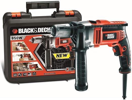 B&D IMPACT DRILL 13MM KEYLESS 850W (KITBOX) - KR806K-QS