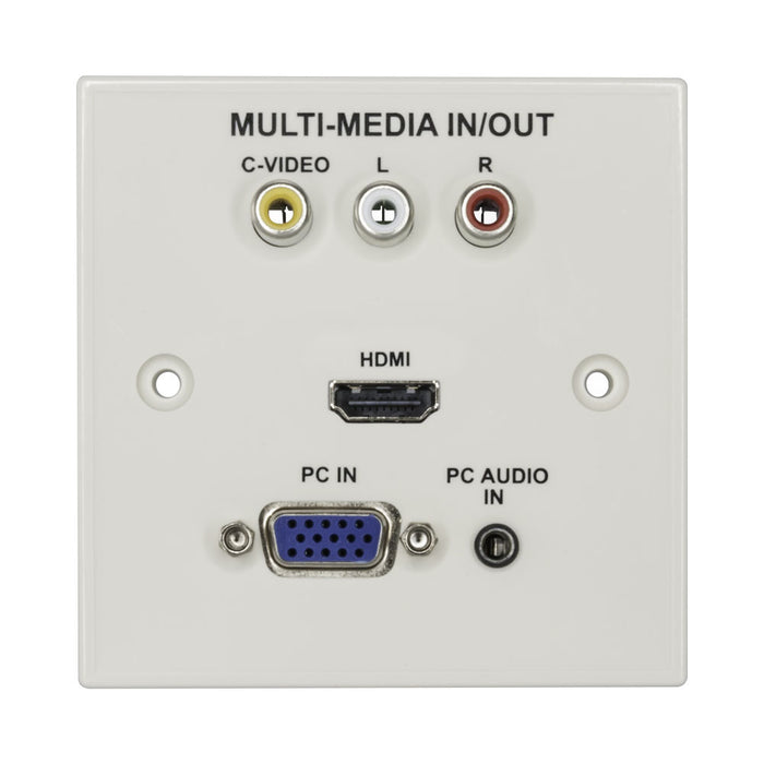 AV MULTI-MEDIA FACE PLATE - RCA/HDMI/VGA/AUDIO - CNV-AV-FACE-PLATE-G