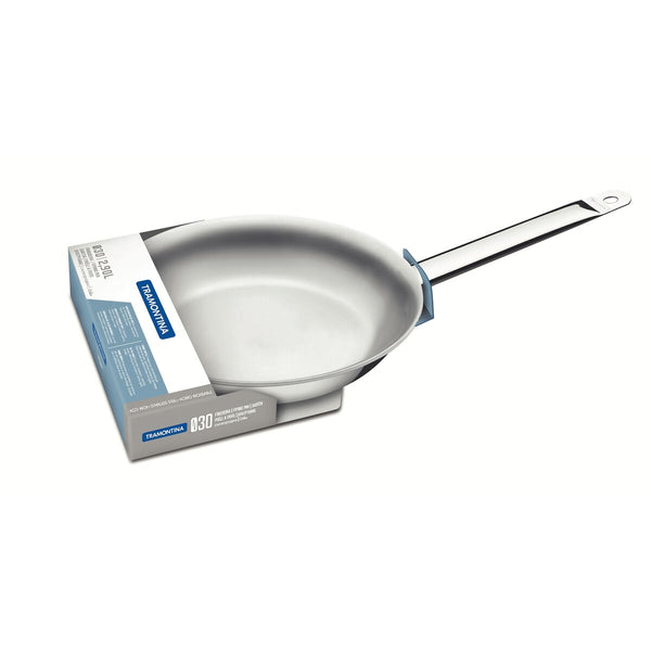 Tramontina | Professional 30 cm 2.9 L shallow stainless steel frying pan with long handle and tri-ply base -  62635300