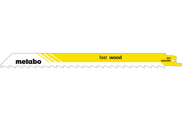 Metabo Sabre Saw Blade - Fast Wood Cutting, 225mm, 3 TPI, HCS 628244000