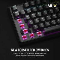 Corsair K70 CORE RGB Mechanical Gaming Keyboard - CORSAIR Red Linear Switches-CH-910971E-NA