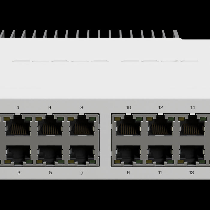 MikroTik Cloud Core 16 Port Gigabit 2SFP+ Passive Cooling Router | MT-RBCCR2004-16G-2S+PC