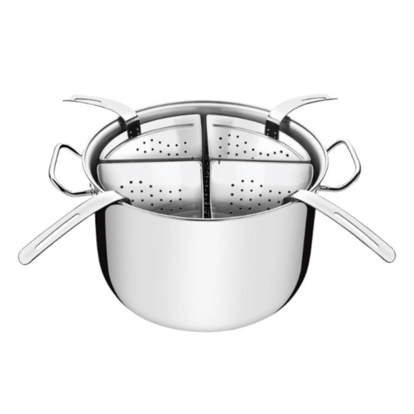 Tramontina Stock Pot With Pasta Inserts 30Cm, 13.5L- Professional (Stainless Steel) - 65620/411