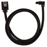 Corsair Premium Sleeved SATA Data Cable Set with 90° Connectors; Black; 60cm