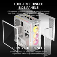 Corsair iCUE LINK 5000T LX RGB Mid-Tower PC Case; White