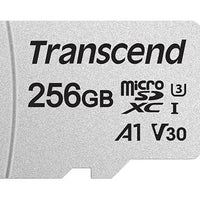 Transcend 256GB MicroSDXC UHS-I U3 V30 A1 Memory Card with SD Adapter