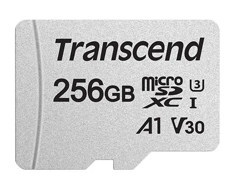 Transcend 256GB MicroSDXC UHS-I U3 V30 A1 Memory Card with SD Adapter