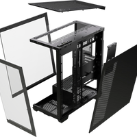 3500X Tempered Glass Black Mid-Tower PC Case; 2x 3.5'' |  2x 2.5'' Drive Bays; Up to 360mm Radiator compatible-CC-9011276-WW