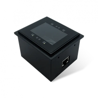 FM30 Grouper II 2D CMOS Fixed Mounted Reader for kiosk integration with flush glass front; optimized to read from cell phone and