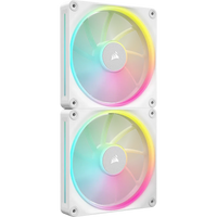 Corsair LX RGB Series; iCUE LINK LX140 RGB White; 140mm Fan; Dual Pack; iCUE LINK System Hub Included