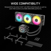 Corsair NAUTILUS 360 ARGB; 360mm Radiator; Liquid CPU Cooler; Intel® LGA 1851/1700; AMD® AM5/AM4 Corsair