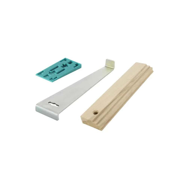 Wolfcraft Laminate Laying Set: Tapping Block, Pulling Ledge, & Spacer Wedges for Flooring Installation - (6931000) - Buy Now!