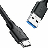 UGREEN Type-C to USB 3.0 Cable 1m – Fast Charging 3A, 5Gbps Sync – Black-US184-20882