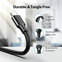 UGREEN Type-C to USB 3.0 Cable 1m – Fast Charging 3A, 5Gbps Sync – Black-US184-20882