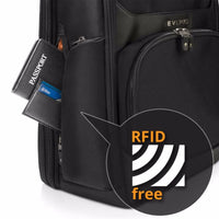 EVERKI ONYX BACKPACK | Fits up to 15.6 inch laptops | Black | Discreet RFID-safe pocket | Travel friendly | Opens 180° Everki