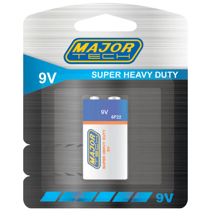 Major Tech 9V Super Heavy Duty Battery | 6F22-BP1G - image 1