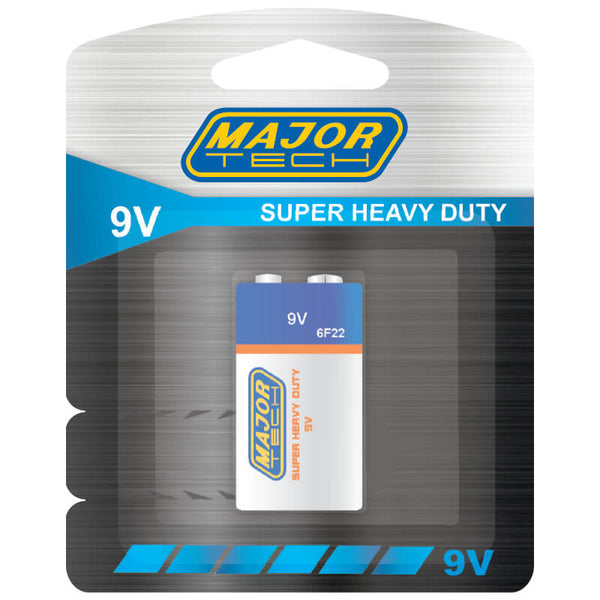 Major Tech 9V Super Heavy Duty Battery | 6F22-BP1G - image 1