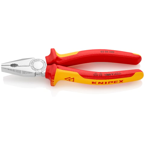 Knipex PLIER - COMBINATION 200MM MULTI COMPONENT HANDLE VDE 1000V - KPX0306200