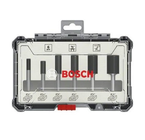 Bosch: Router bits  - Straight bits 1/4" set -  SKU: 2607017467