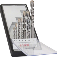 Bosch CYL-3 Concrete Drill Bit Set: 4mm, 5mm, 6mm, 8mm, 10mm, 12mm | High-Performance Masonry Drilling