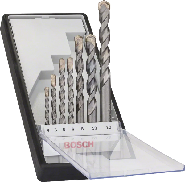 Bosch CYL-3 Concrete Drill Bit Set: 4mm, 5mm, 6mm, 8mm, 10mm, 12mm | High-Performance Masonry Drilling