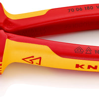 KNIPEX 70 06 180 SB Diagonal Cutter insulated with multi-component grips, VDE-tested chrome-plated 180 mm - KNI7006180SB