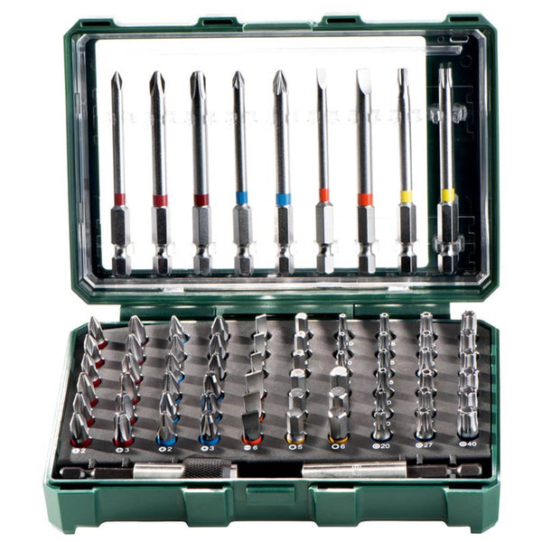 Metabo 71-Piece Screwdriver Bit Set: Color Coded Driver Bits, Magnetic Holder - Versatile Tool Set