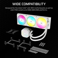 Corsair NAUTILUS 240 ARGB White; 240mm Radiator; Liquid CPU Cooler; Intel® LGA 1851/1700; AMD® AM5/AM4