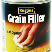 Rustins Mahogany Grain Filler: Wood Filler for Smooth Finishes. 230g Can.