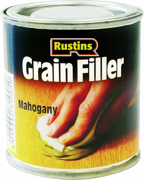 Rustins Mahogany Grain Filler: Wood Filler for Smooth Finishes. 230g Can.