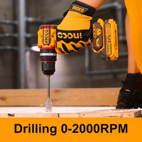INGCO 20V Impact Drill Brushless - Powerful Power Tool 66Nm Torque