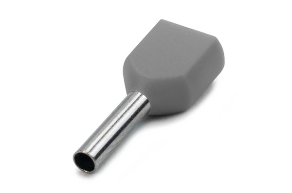 HellermannTyton Grey 0.75mm Cord End Terminal - Wire Connector for Electrical Applications